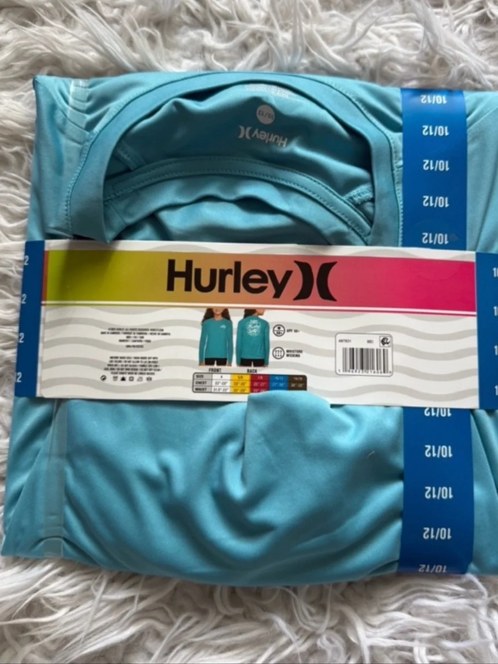 NWT Hurley Kids Swim Rash Guard - Blue